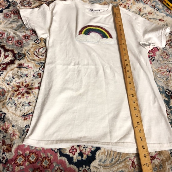 Gildan rainbow white t shirt . Small size- s/p/ ch. - Picture 6 of 10